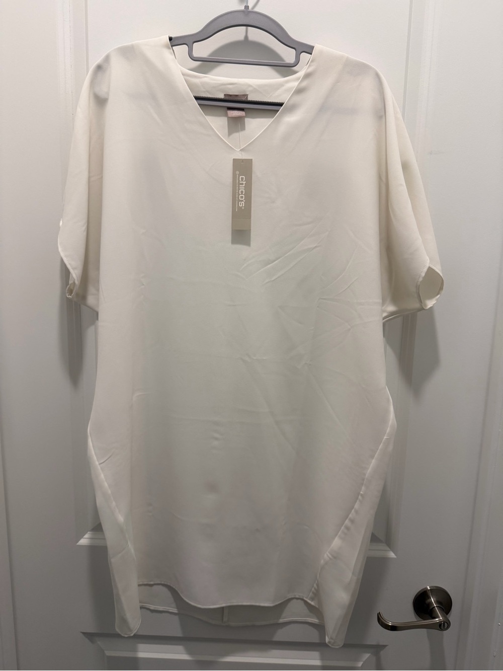 Chico's Ivory V-Neck Tunic